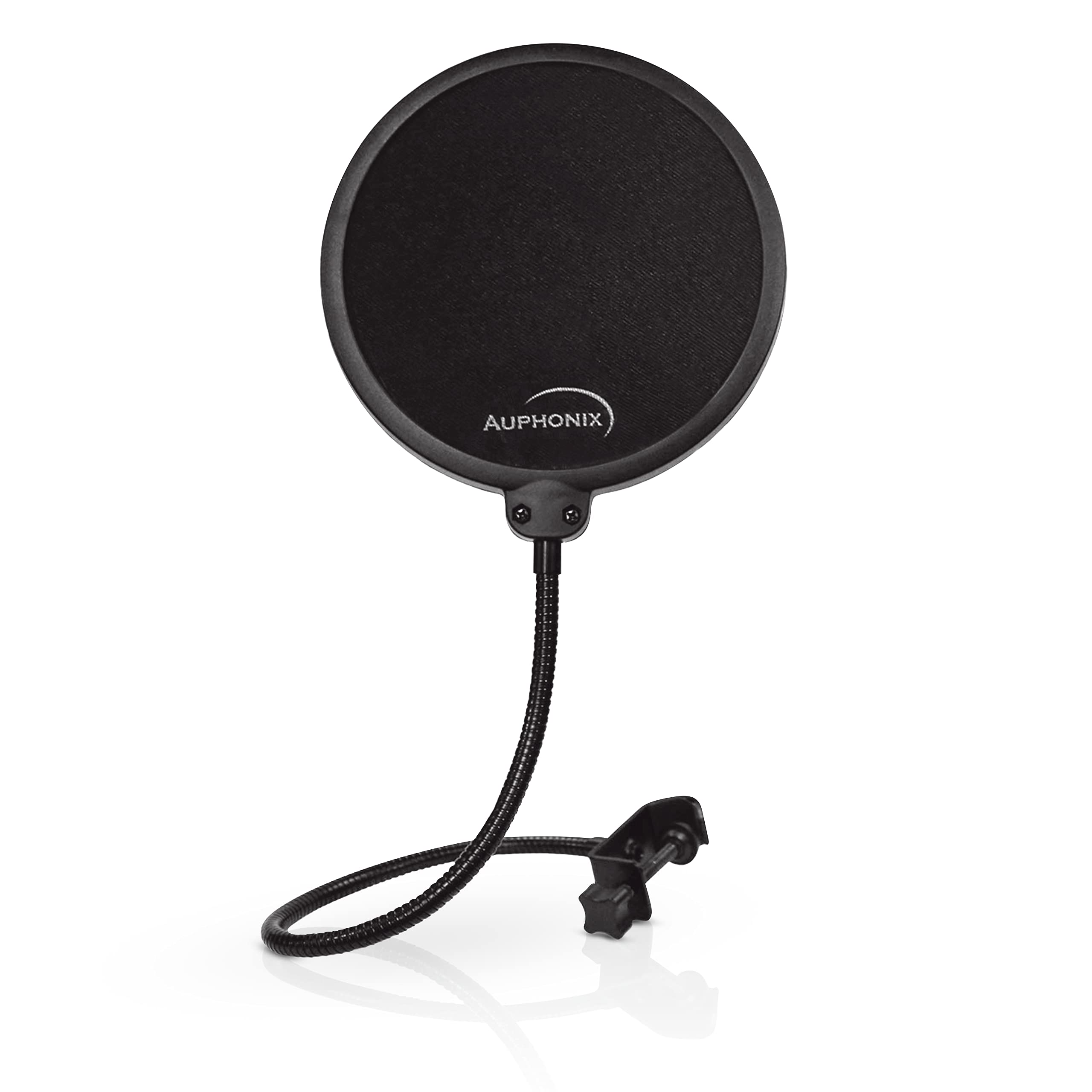 Auphonix Pop Filter for Mic - 6-inch Diameter, Dual Layered Microphone Pop Screen for Stud