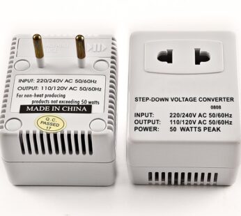 Simran SM-250R Step Down Voltage Converter 50 Watts for International Travel to 220 Volt C