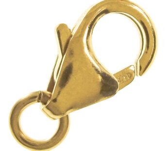 2 pcs 14K Gold Filled 10mm Oval Lobster Claw Trigger Clasp Bead with Open Jump Ring