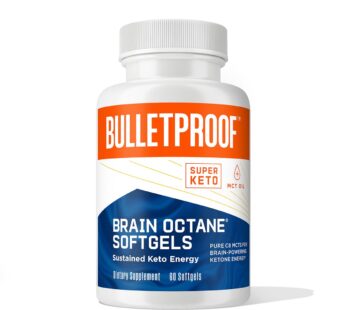 Bulletproof Brain Octane Softgels, 60 Count, Pure C8 MCT Oil for Sustained Ennergy
