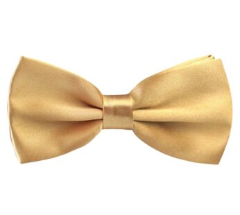 Alizeal Men’s Pre-Tied Adjustable Length Solid Color Tuxedo Party Bow Tie, Champagne