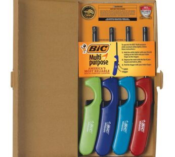 BIC Multi-Purpose Lighters, Long Metal Wand, Great for Grills, Fireplaces and Candles, Uti
