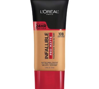 L’Oreal Paris Cosmetics Makeup Infallible Pro-Matte Liquid Longwear Foundation, Caramel Be