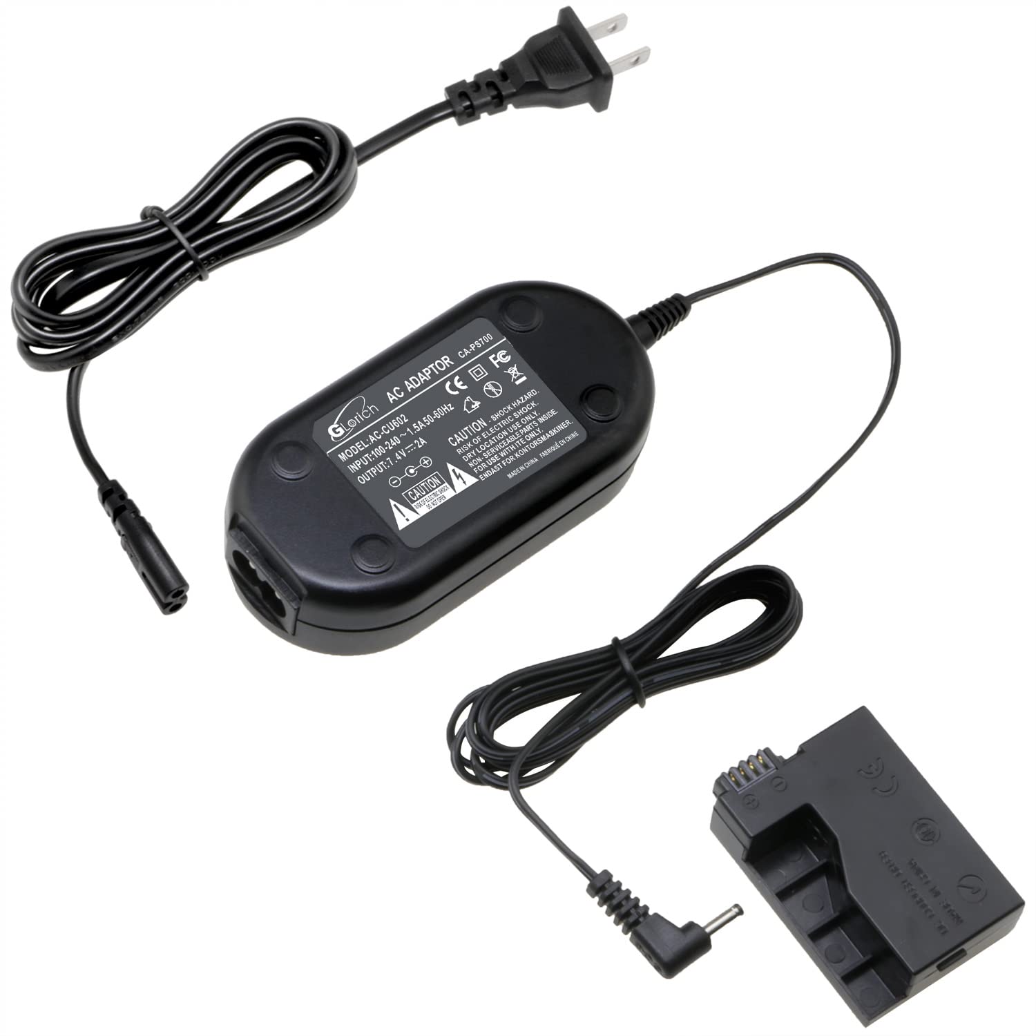 GLORICH ACK-E8 AC Power Adapter DR-E8 DC Coupler LP-E8 Dummy Battery Power Supply Kit for