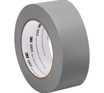 3M 2-50-3903-GRAY Grey Vinyl/Rubber Adhesive Duct Tape 3903, 12.6 psi Tensile Strength, 50