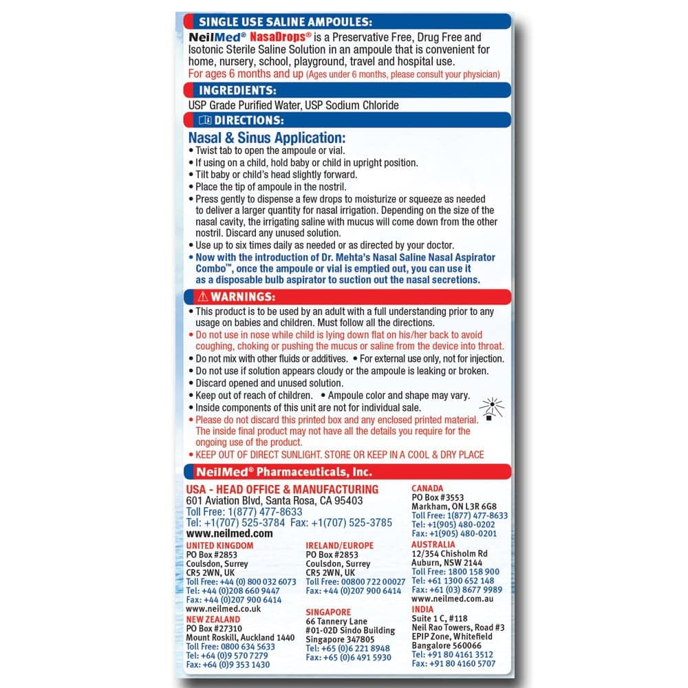 Neil Med NASA Drops Saline Vials, 15 Single-Use Ampoules, 0.5 Fl Oz - Image 5