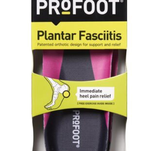 PROFOOT Orthotic Insoles for Plantar Fasciitis & Heel Pain, Women’s 6-10, 1 Pair, Gel Heel