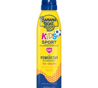 Banana Boat Kids Sport Sunscreen Spray Lotion SPF 50, 6oz | Childrens Sunscreen, Kids Sunb