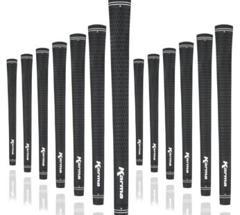 Karma Velour Black Midsize (+1/32″) Golf Grips (13 Pack)