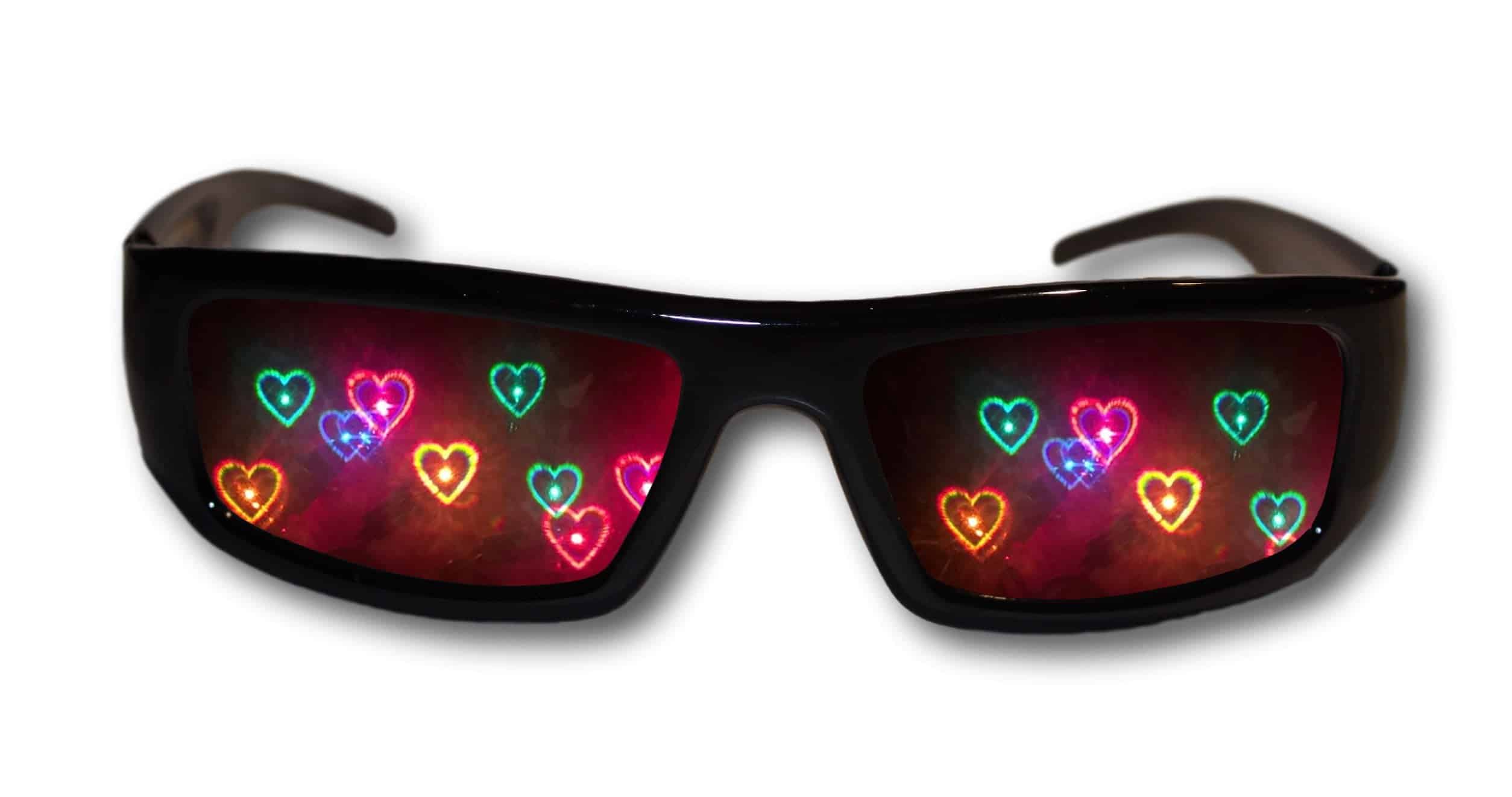 Alternative Imagination Diffraction Heart Glasses - See Hearts at a Rave, Holiday Light Sh - Image 2