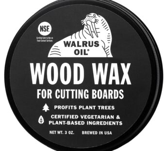 WALRUS OIL – Wood Wax, 3 oz Can, FDA Food-Safe, Cutting Board Wax and Board Cream
