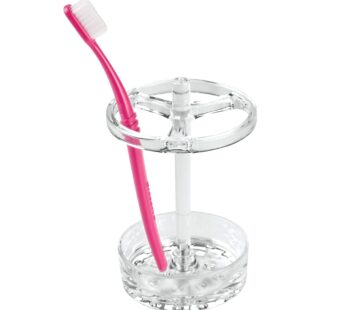 iDesign Holder for Normal to Large Toothbrushes, Spin Brushes, and Toothpaste The Eva Coll