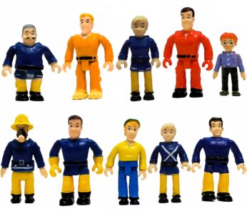 FUNERICA 10-Set Fireman Figurines and Play People Figures – Toy Figures Set