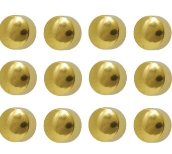 Caflon Ear Piercing Ball Earrings Studs 4mm Gold Plated Surgical Steel 12 Pair