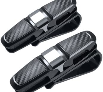 FineGood 2 Pack Glasses Holders for Car Sun Visor, Sunglasses Eyeglasses Mount with Ticket