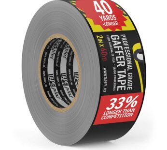 TapePlus Gaffer Tape – Huge Roll! 2 Inch x 40 Yards (120 Feet) Black Tape – Gaffers Tape U