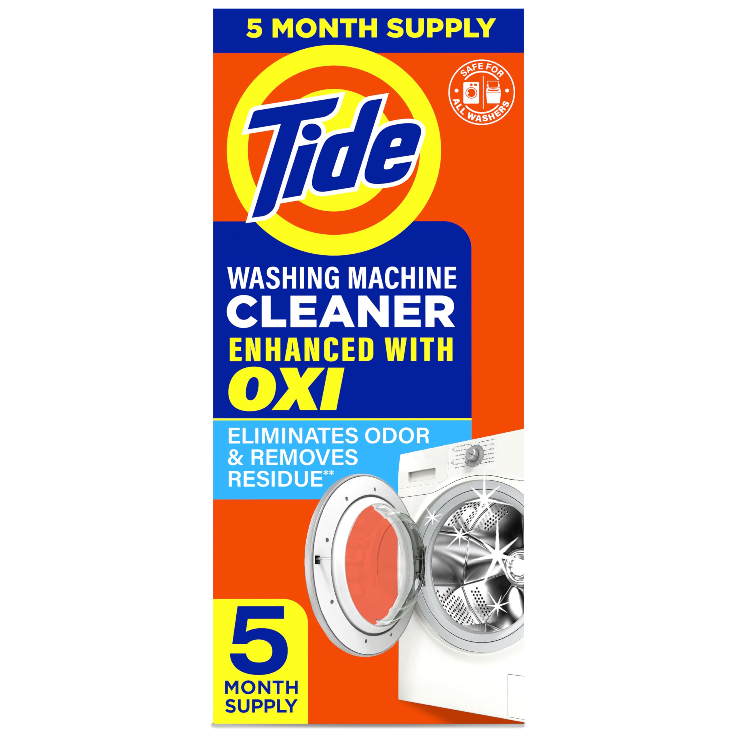 Washing Machine Cleaner by Tide, Washer Machine Cleaner with Oxi for Front and Top Loader