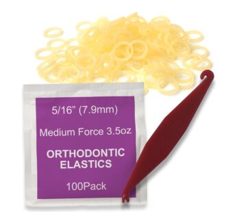 100 Pcs Natural Orthodontic Elastic Dental Rubber Bands for Braces, Dreadlocks Hair Braids