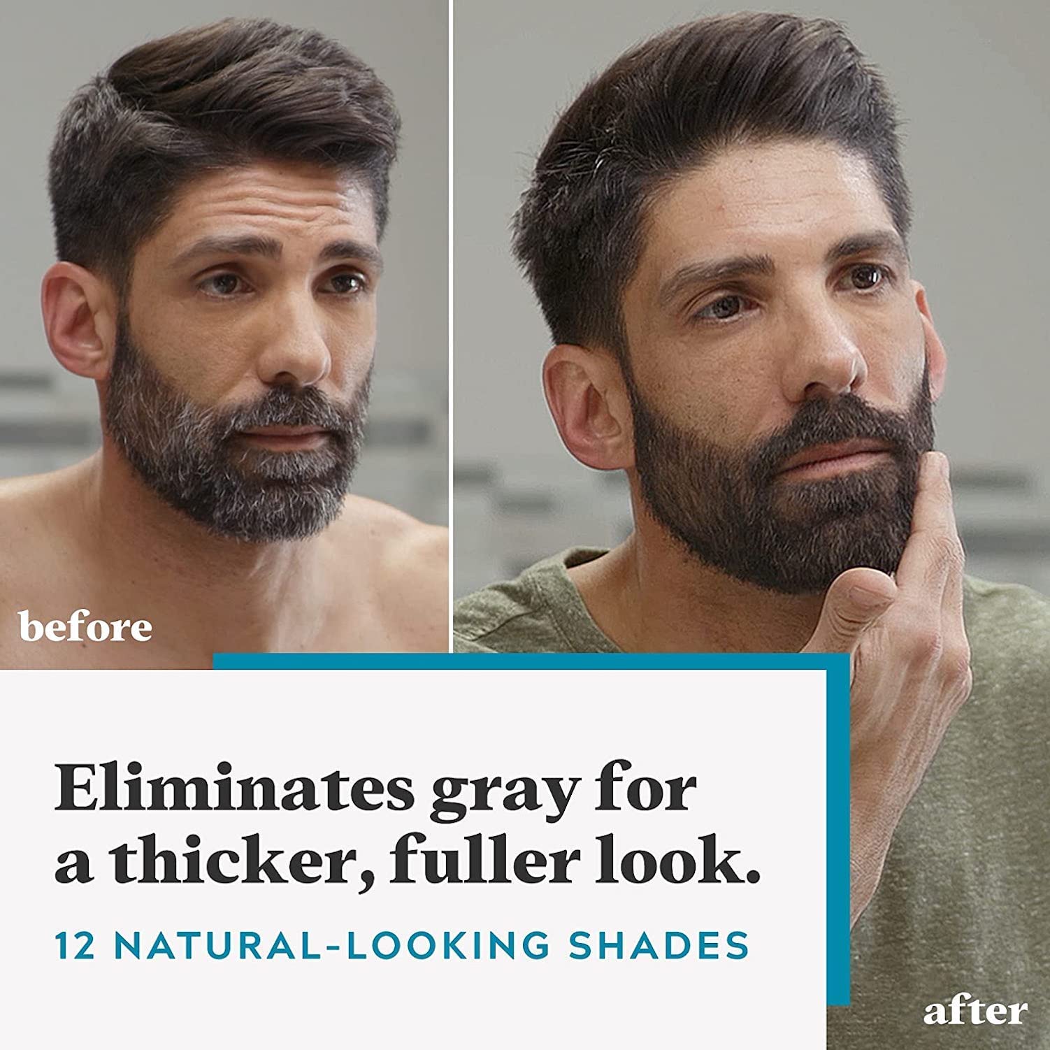 Just For Men Mustache & Beard, Beard Dye for Men with Brush Included for Easy Application, - Image 2