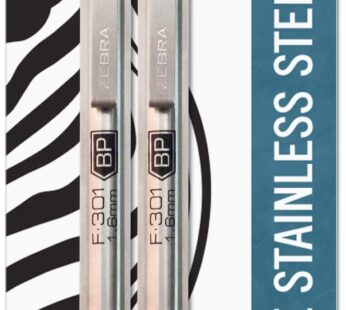 Zebra Pen F-301 Bold Ballpoint Retractable Pens, 1.6mm Point Size, Black Ink, Pack of 2 (2