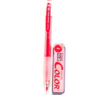 Pilot Color Eno Red Set, 0.7mm Mechanical Pencil + Mechanical Pencil Lead 0.7mm, Red, 10 L