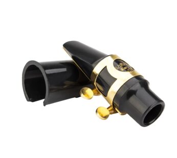 Glory Alto Saxophone Mouthpiece Kit with Ligature,one reed and Plastic Cap-Gold