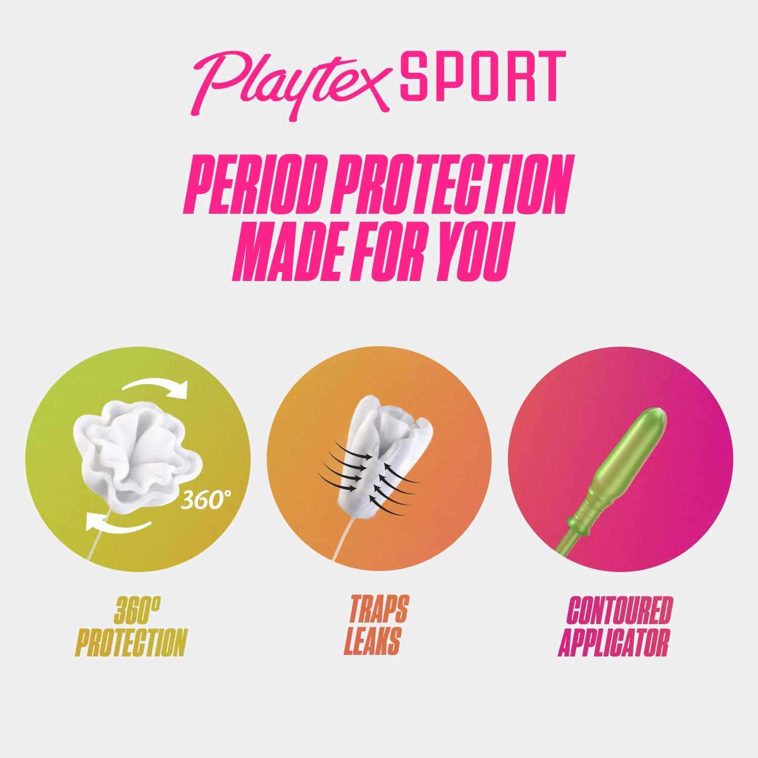 Playtex Sport Tampons, Regular Absorbency, Fragrance-Free - 18ct - Image 3
