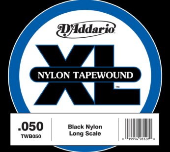 D’Addario TWB050 Nylon Tape Wound Bass Guitar Single String, 050