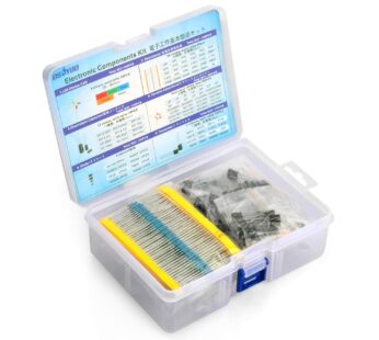 OSOYOO Electronic Component Assortment Kit(Total 1390 PCS) – Resistors, Electrolytic Capac