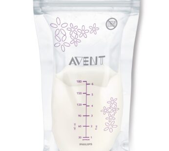 Philips AVENT Breast Milk Storage Bags, Clear, 6 Ounce, 50 Pack, SCF603/50
