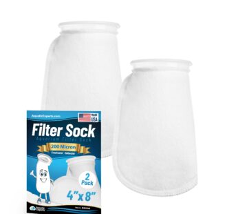 Aquatic Experts 4 inch Ring Filter Socks 200 Micron, Filter Socks for Saltwater Aquarium,