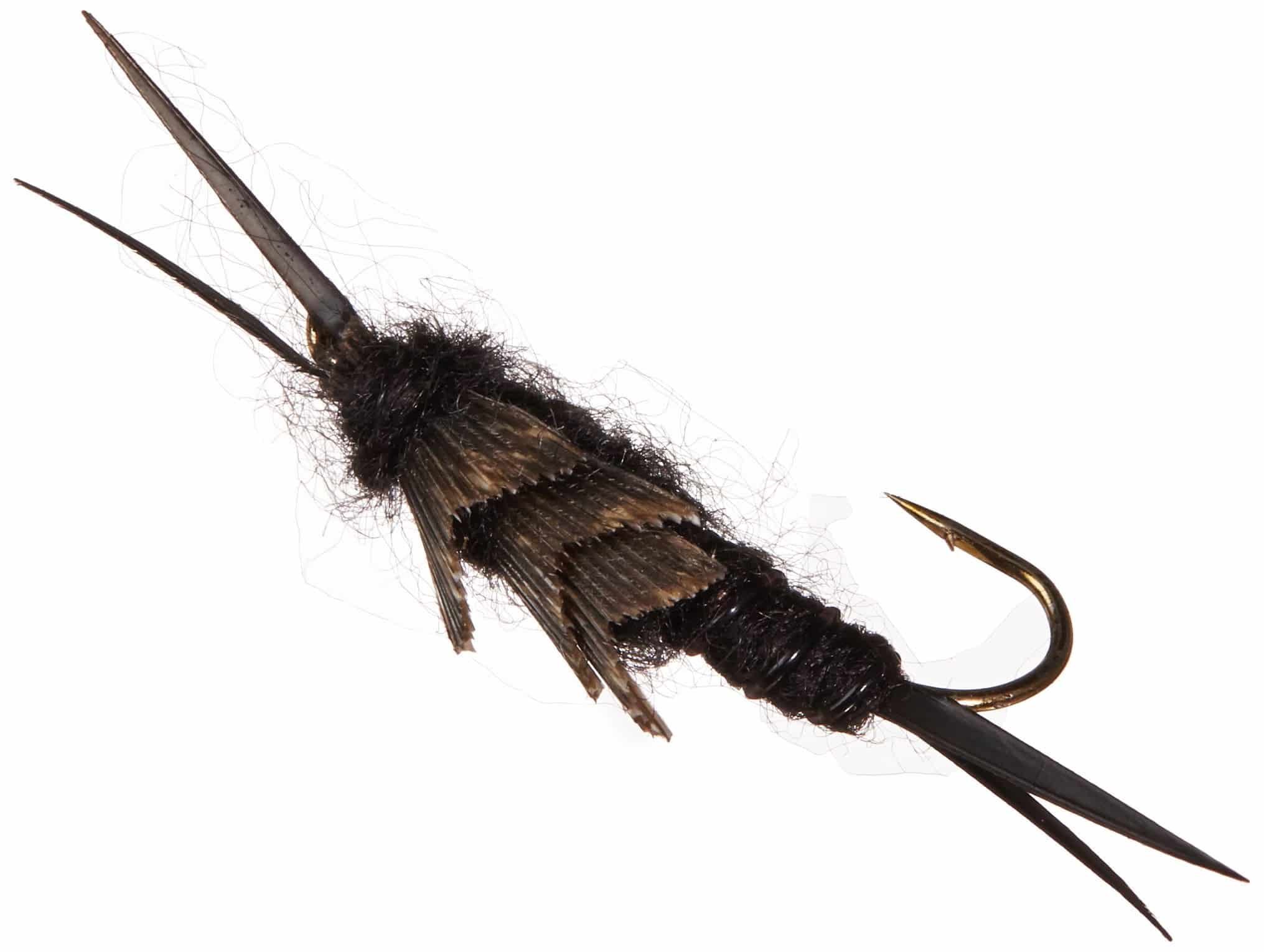 Flies Direct Stonefly Black Assortment 1 Dozen Trout Fishing Flies