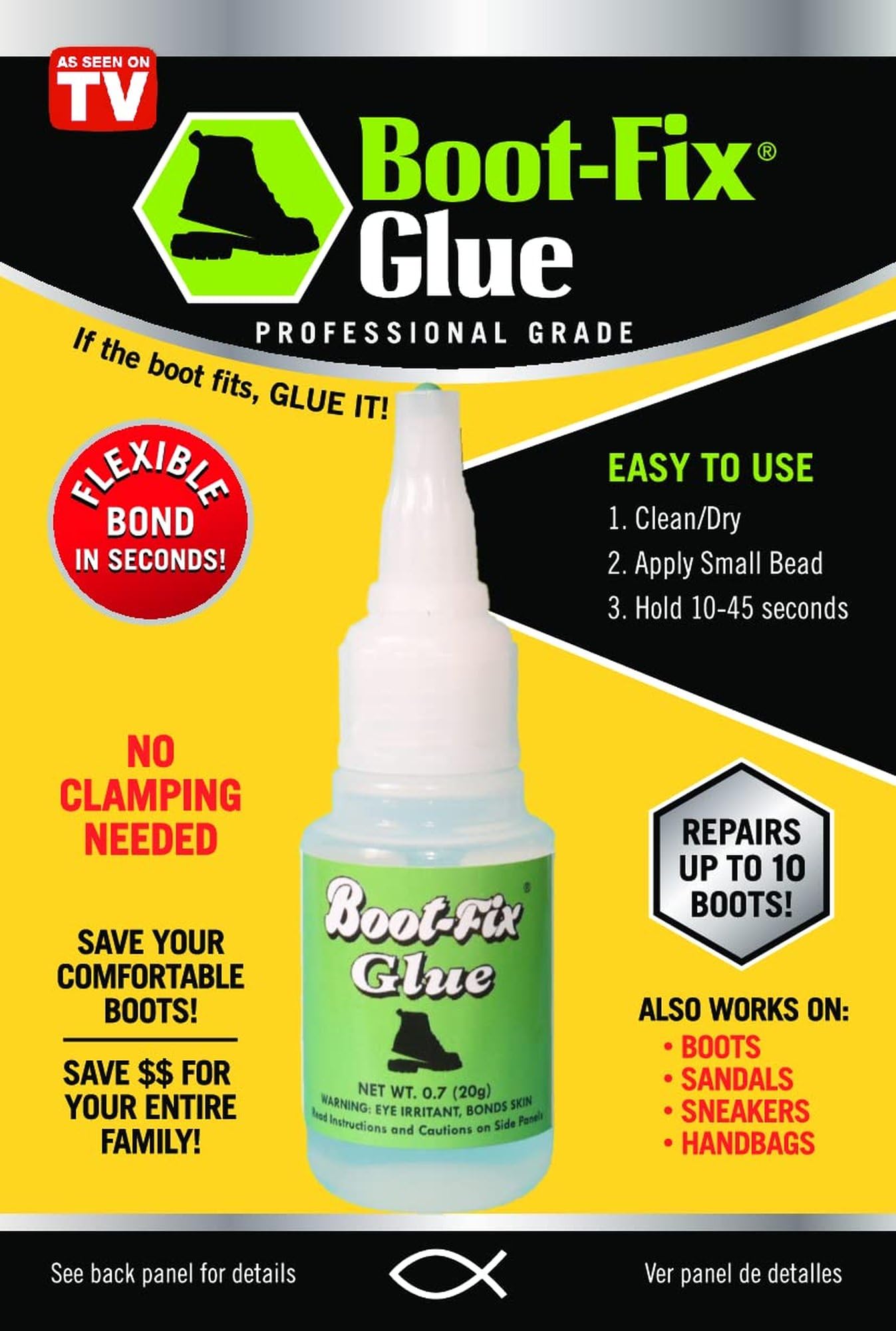 Boot-Fix Shoe Glue: Instant Professional Grade Shoe Repair Glue - Image 2
