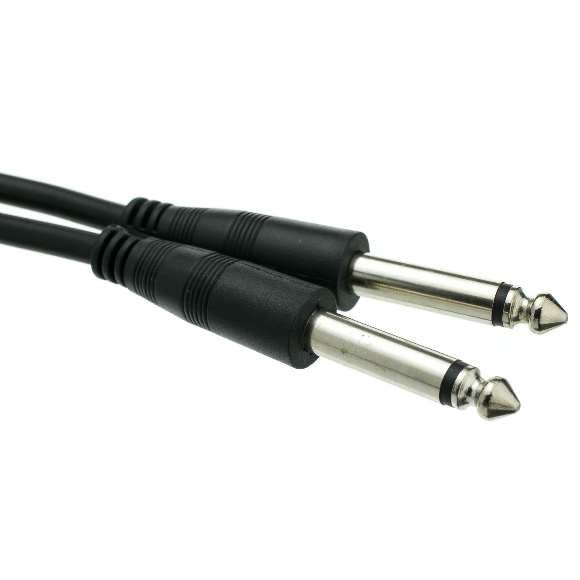CableWholesale 1/4 Inch Mono Patch Cable, 6 feet 1/4" Mono Male to 1/4" Mono Male Cord for