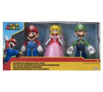 World of Nintendo New 2018 Mushroom Kingdom Diorama Gift Set – 3 Figure Pack Action Figure