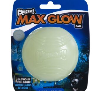 Chuckit! Max Glow Ball Dog Toy, Large (3 Inch Diameter) for Dogs 60-100 lbs, Pack of 1