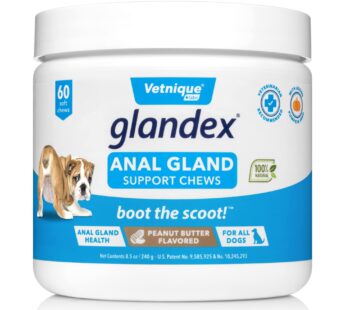 Glandex Anal Gland Soft Chew Treats with Pumpkin for Dogs Digestive Enzymes, Probiotics Fi