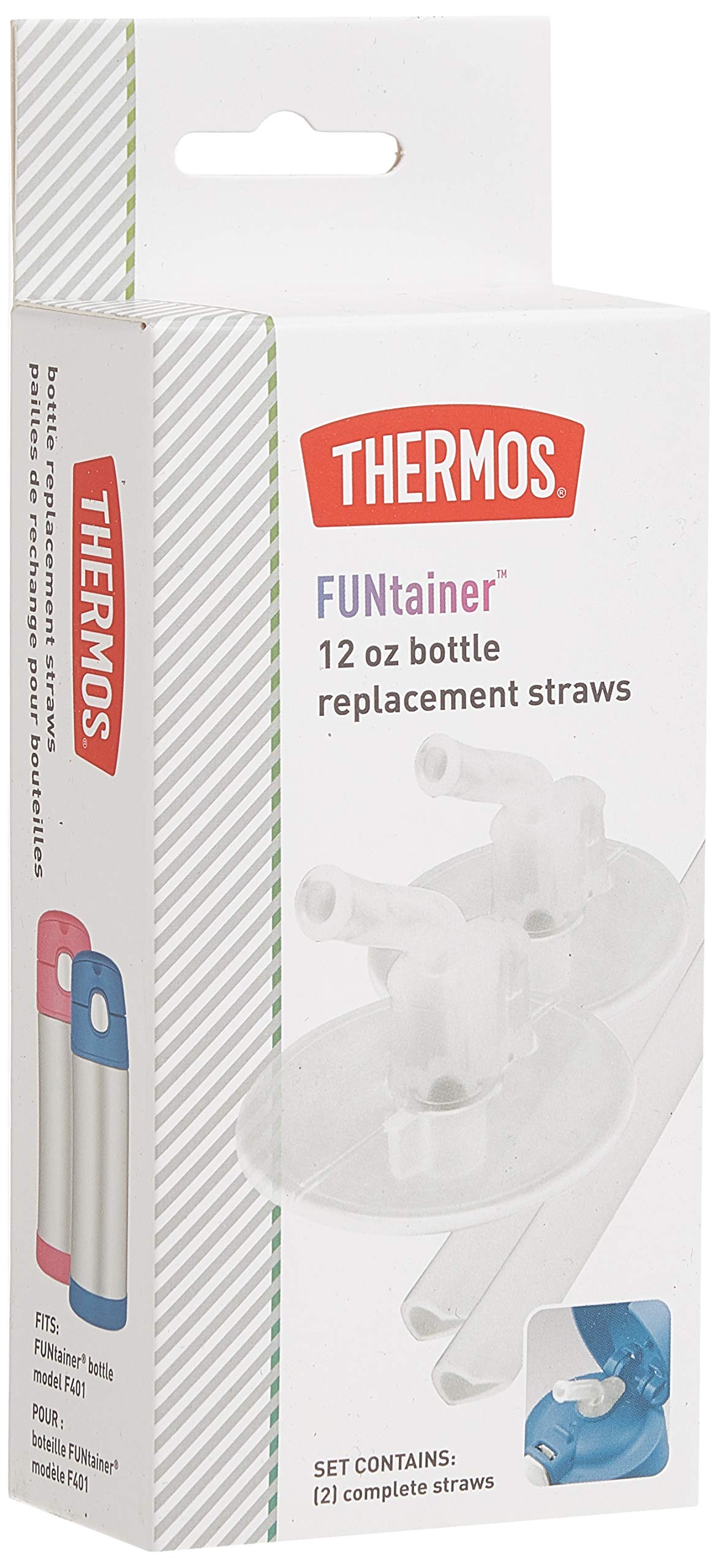 Thermos Replacement Straws for 12 Ounce Funtainer Bottle, Clear, 1 Pack - Image 2