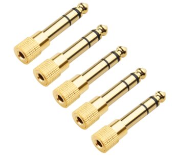 Cable Matters 5-Pack 1/4 to 1/8 Headphone Adapter, 6.35mm to 3.5mm Adapter Male to Female,
