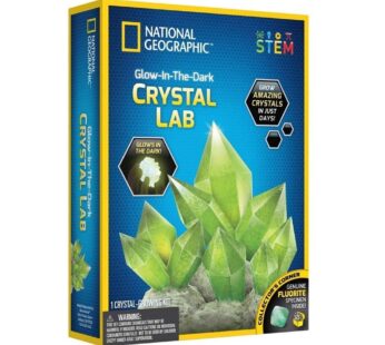 NATIONAL GEOGRAPHIC Glow-in-the-Dark Crystal Growing Lab – DIY Crystal Creation – Includes
