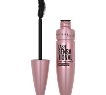 Maybelline Lash Sensational Waterproof Mascara, Lengthening and Volumizing for a Full Fan