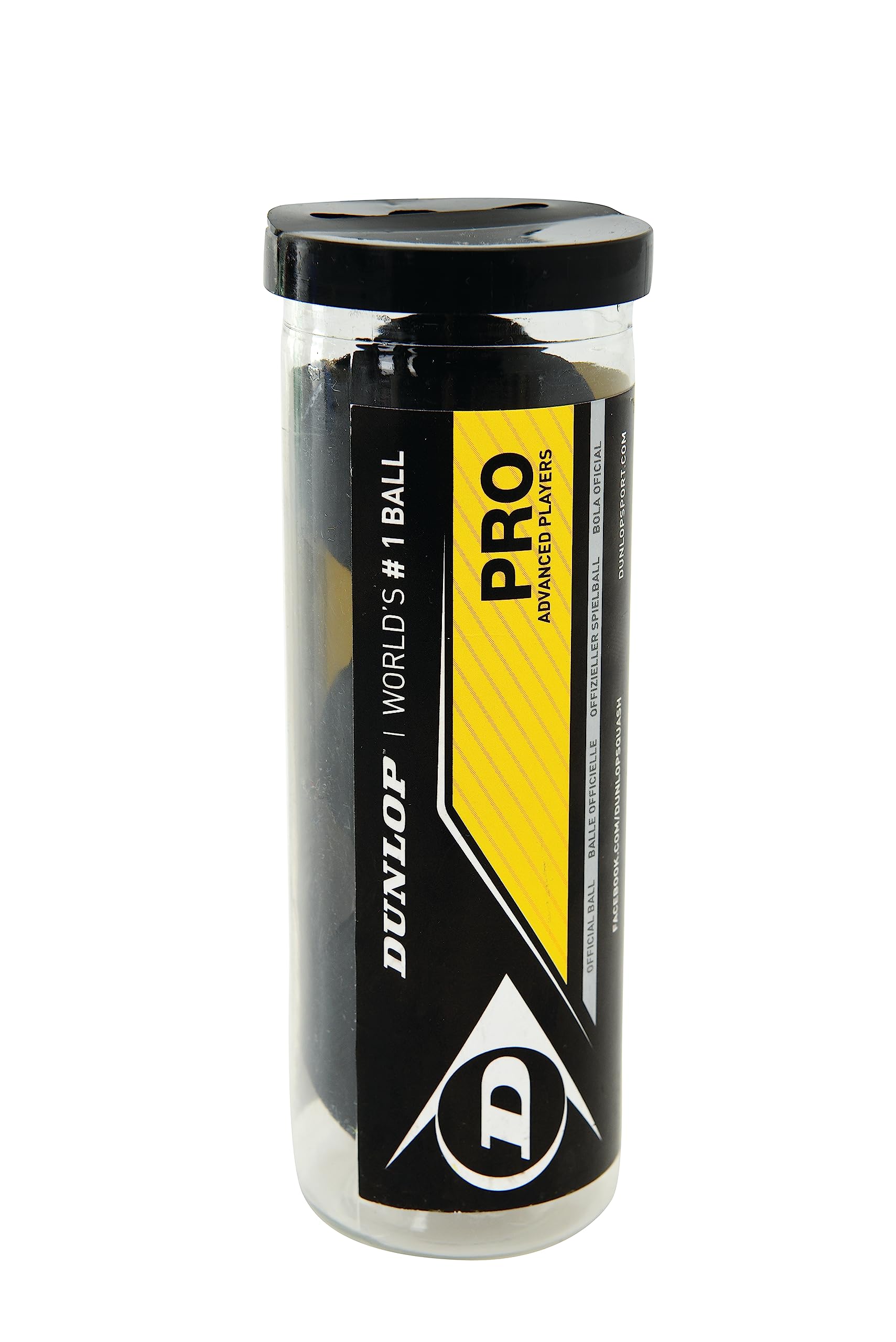 Dunlop PRO Squash Balls - Tube of 3