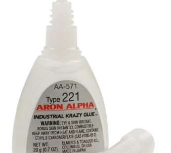 Aron Alpha Type 221 (2 cps viscosity) Fast Set Instant Adhesive 20 g (0.7 oz) Bottle