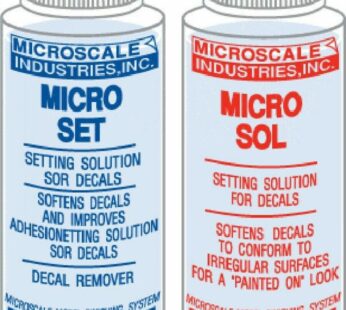 Decal Setting Solution-Micro Scale Micro Sol 102 + Micro Set 101 Package Decal