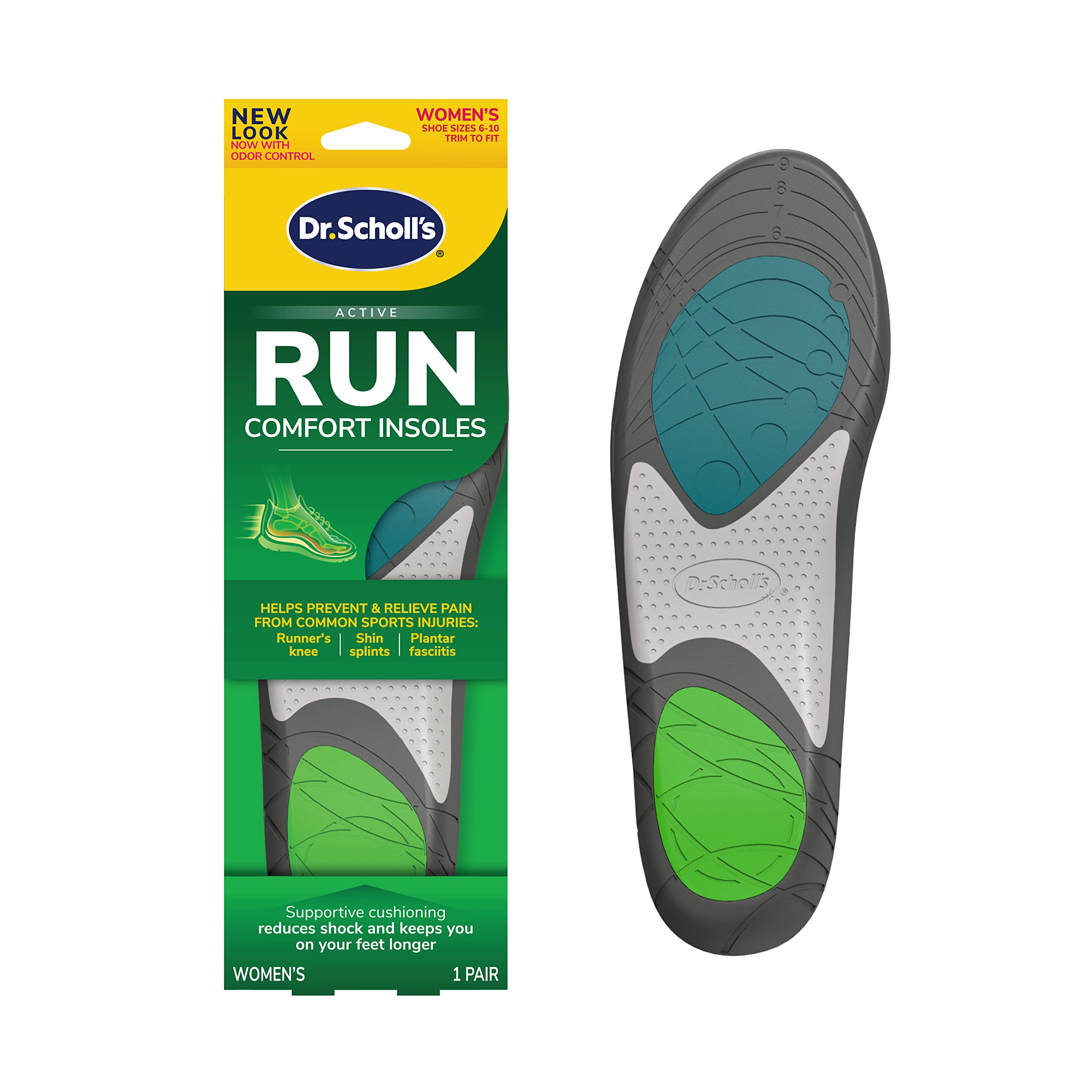 Dr. Scholl's Run Active Comfort Insoles,Women's, 1 Pair, Trim to Fit Inserts - Image 2