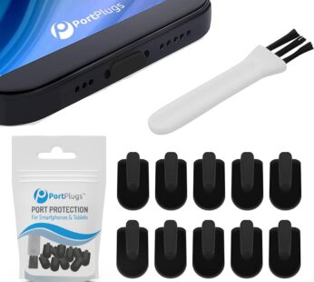 PortPlugs 10 Anti Dust Plugs, Compatible with iPhone 11, X, XS, XR, 8, 7, 6 Plus, Max, Pro