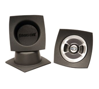 Design Engineering 050320 Boom Mat Speaker Baffles, 5.25″ Round (Pack of 2), Black