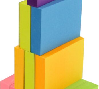 4A Sticky Notes,1 1/2 x 2 Inches,Small Size,The Adhesive On Shorter Side,Neon Assorted,Sel