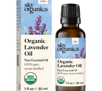 Sky Organics Organic Lavender Essential Oil, 100% Pure and Cold Pressed USDA Certified Org