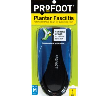 PROFOOT Orthotic Insoles for Plantar Fasciitis & Heel Pain, Men’s 8-13, 1 Pair, Gel Heel S
